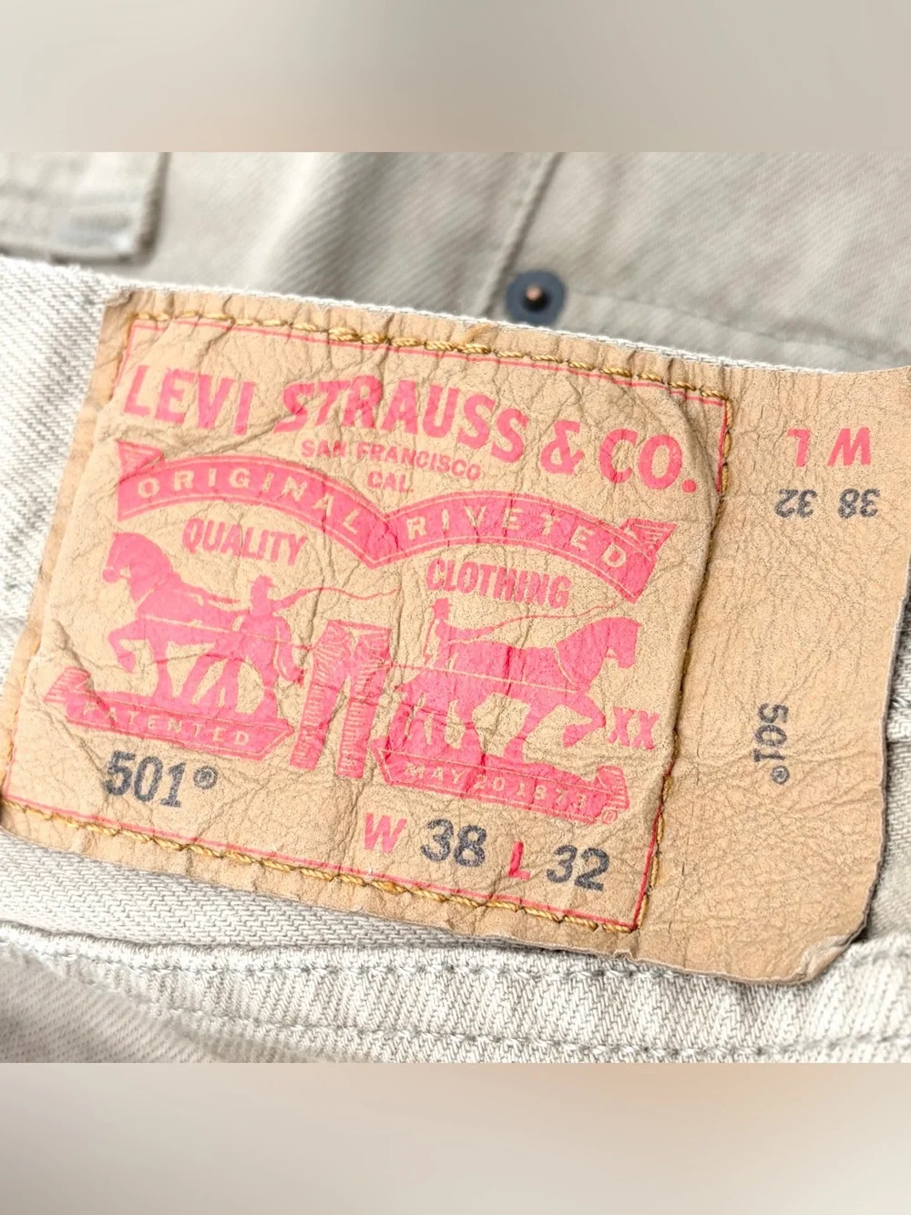 Levi's Tan Khaki Straight-Leg Jeans